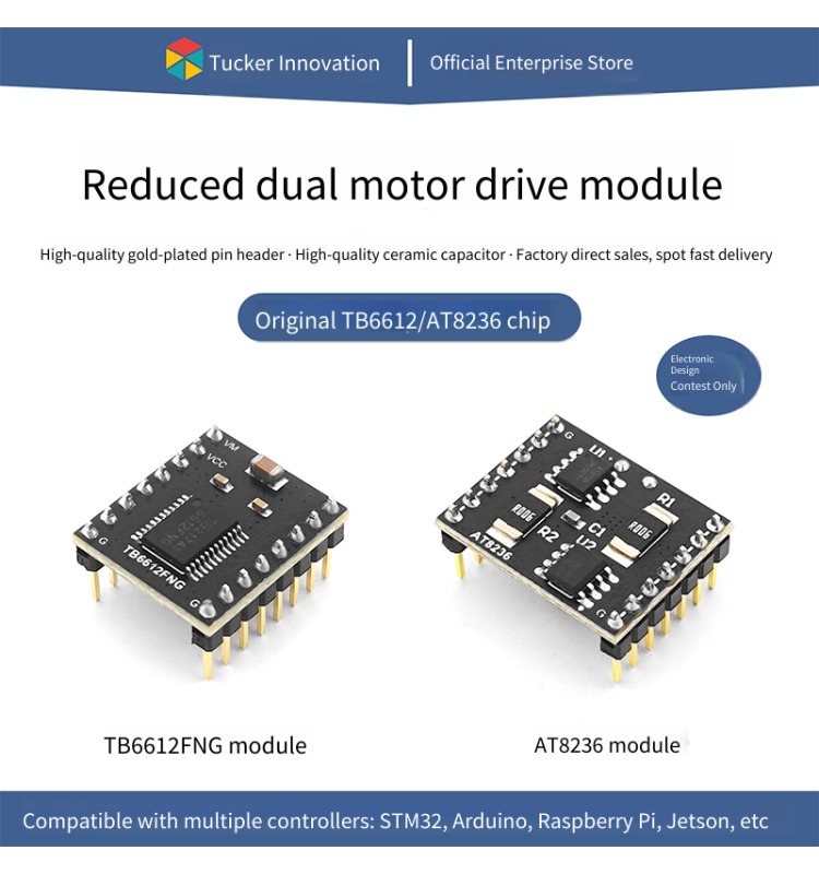 L298N Module - TB6612 Motor Drive Module AT8236 Dubbelkanaals