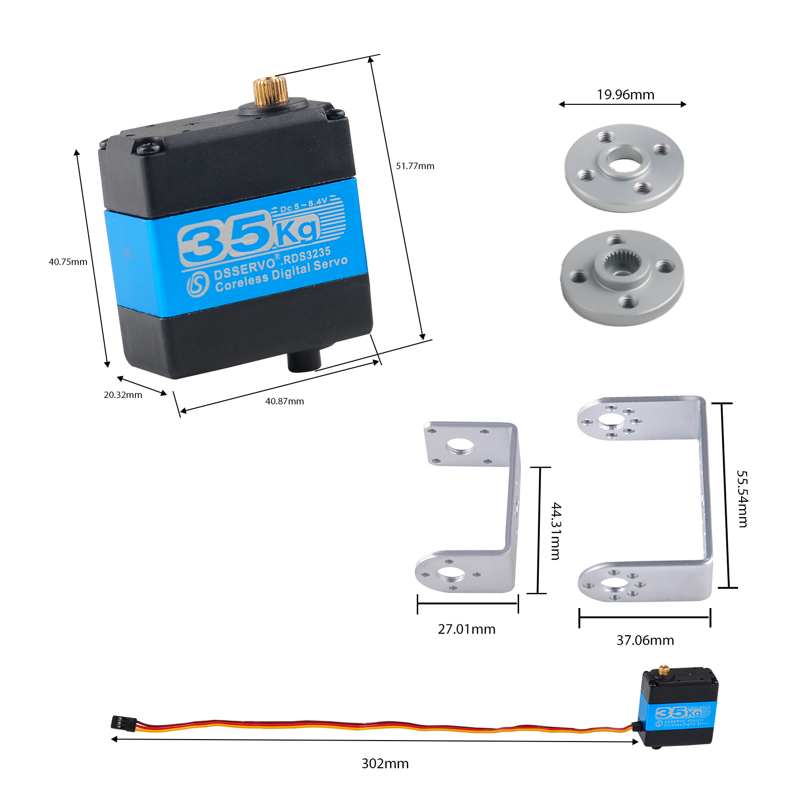 RDS3235 digitale servo, 35 kg, - Robot Arm Metal recensie en prijs