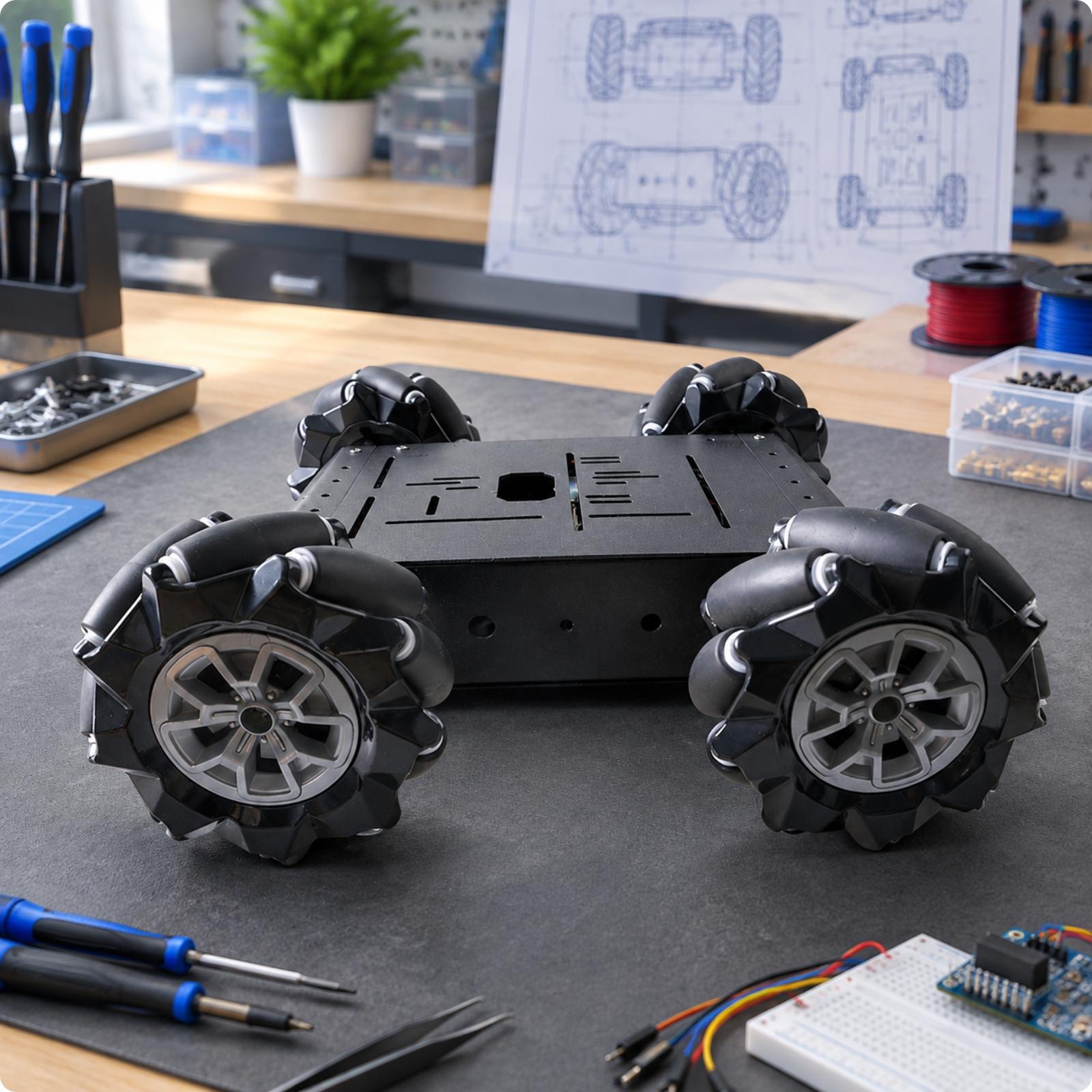 Veelzijdig RC-chassis met vier - Robot Car Kit recensie en prijs