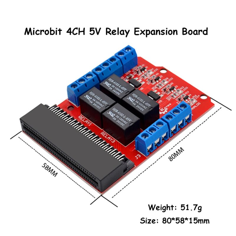 A64I Microbit 4-kanaals relais - Microbit recensie en prijs
