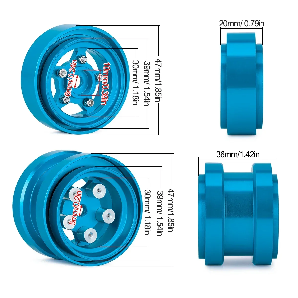 Aluminium Beadlock Wielen voor - Robot Car Kit recensie en prijs