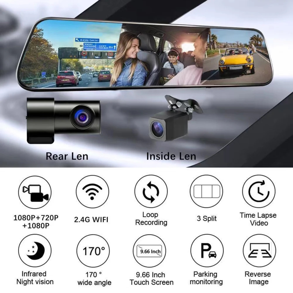 3-kanaals Dashcam Autospiegel  - Infrared Obstacle Sensor recensie en prijs